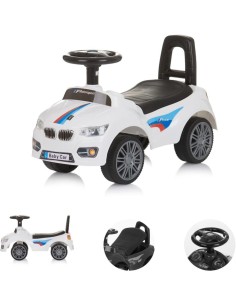 AUTO CAVALCABILE, BAMBINI, SPRINTER, BIANCO, CON MUSICA, SPAZIO SOTTO SEDILE 2