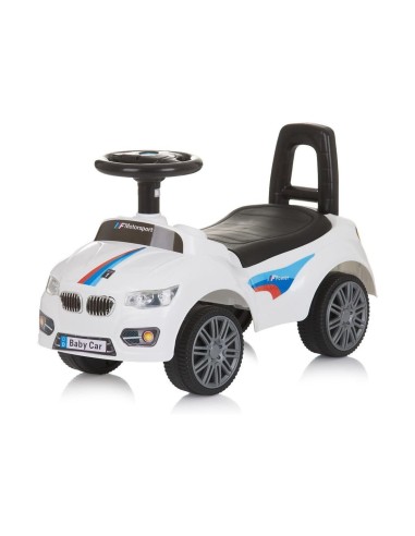 AUTO CAVALCABILE, BAMBINI, SPRINTER, BIANCO, CON MUSICA, SPAZIO SOTTO SEDILE