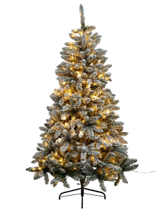 ALBERO DI NATALE SNOW LORD 210CM DIAM.122CM INNEVATO CON LUCI