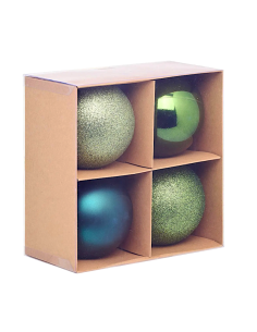 CONF 4 SFERE VERDE 10CM PLASTICA