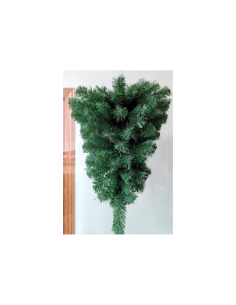 Albero Grappolo 90x48cm di Natale con 135 Punte e Gancio, Albero Decorativo Verde da Appendere