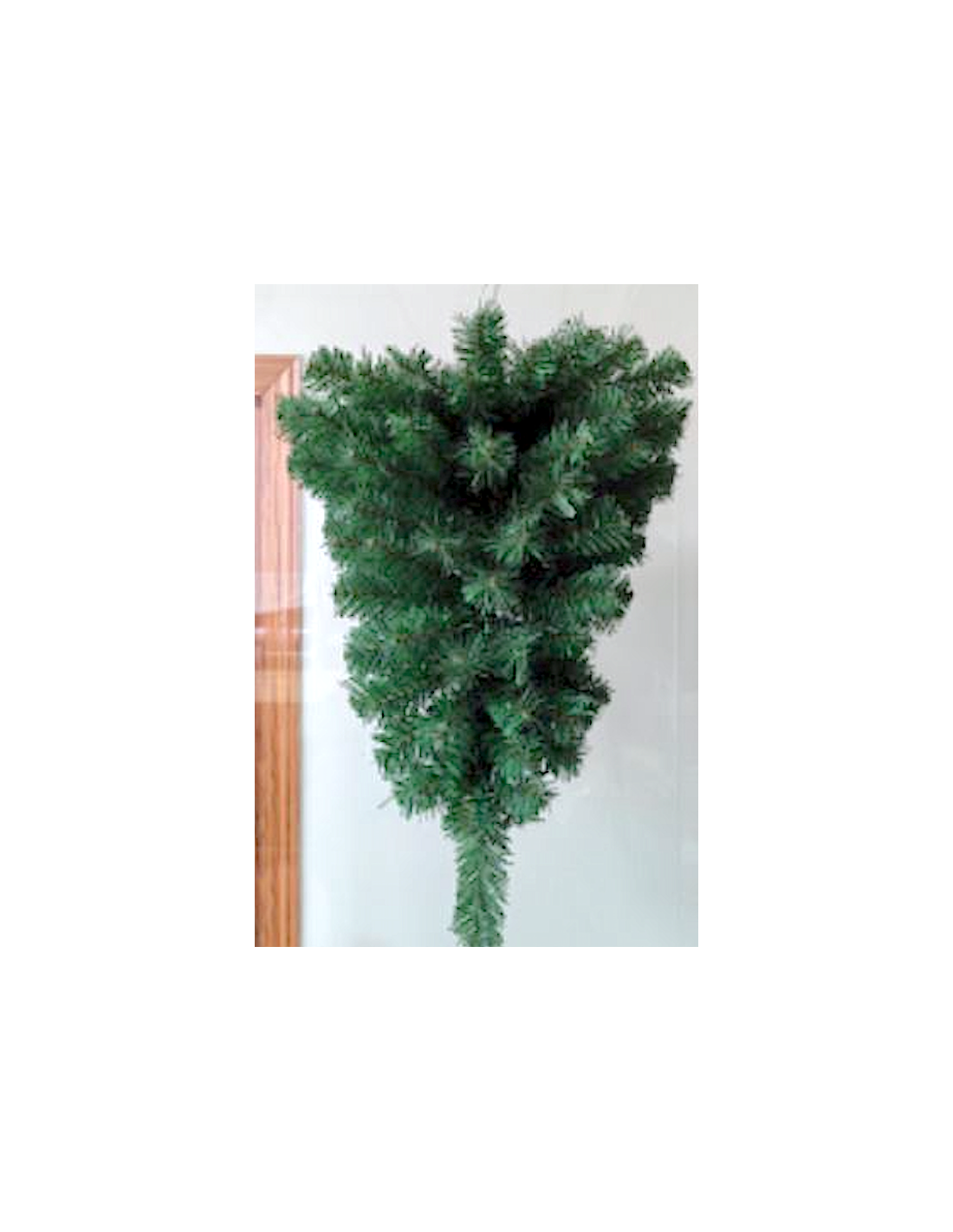 Albero Grappolo 90x48cm di Natale con 135 Punte e Gancio, Albero Decorativo Verde da Appendere