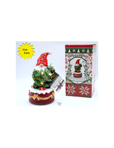 Carillon in Poliresina con Luci 23x11x10,5cm Assortito, Decorazione Musicale Natalizia