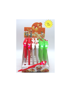 Penna Natalizia con Decorazione e Luce Assortita, Gadget Divertente e Regalo Originale