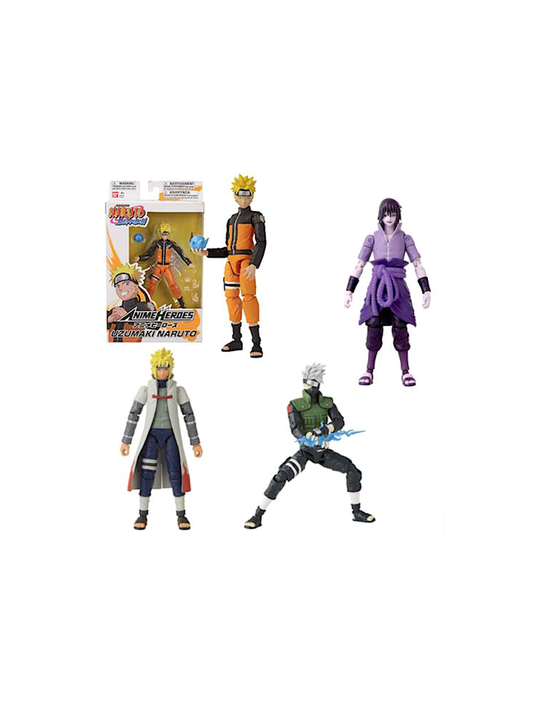 BANDAI, ANIME HEROES, NARUTO UZUMAKI SAGE MODE, NARUTO SHIPPUDEN, FIGURA 17 CM, FIGURINA SNODATA