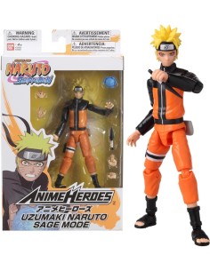 BANDAI, ANIME HEROES, NARUTO UZUMAKI SAGE MODE, NARUTO SHIPPUDEN, FIGURA 17 CM, FIGURINA SNODATA 2