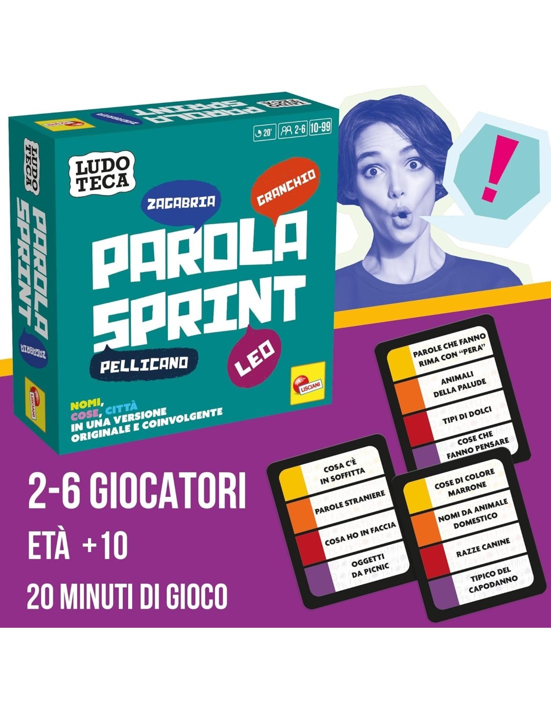 LUDOTECA, PAROLA SPRINT, GIOCO EDUCATIVO, SVILUPPO LINGUAGGIO, GIOCO DA TAVOLO