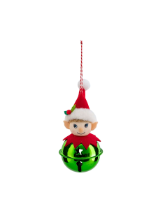 PENDENTE CAMPANELLINO CON ELFO 13CM ASSORTITO