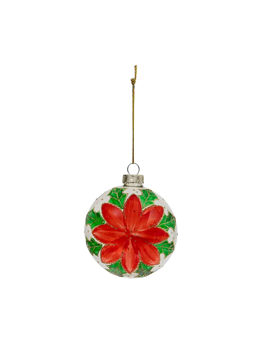 SFERA DI NATALE VETRO 8CM ROSSO