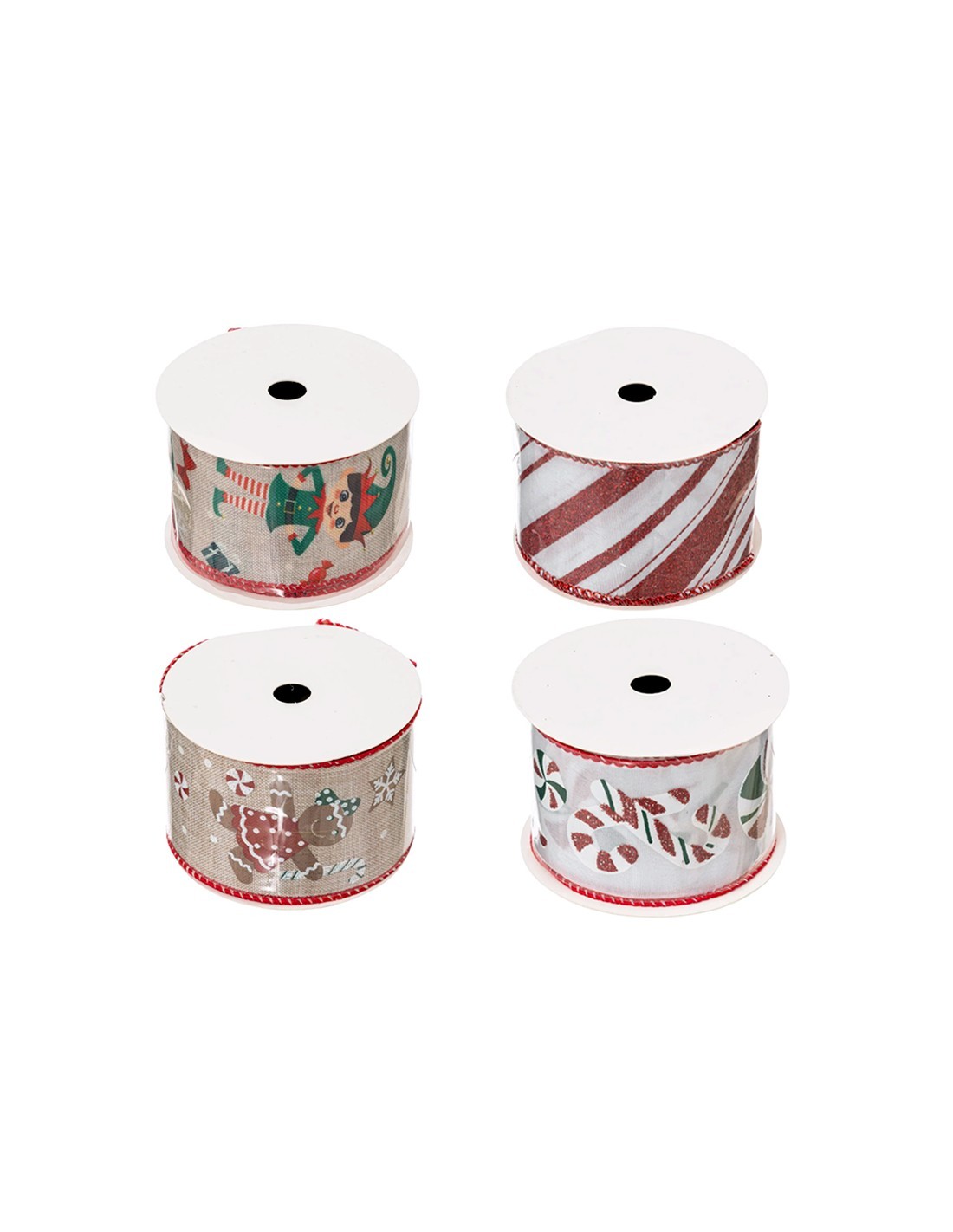 ROTOLO NASTRO NATALIZIO 300CM ASSORTITO