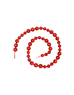 GHIRLANDA 200CM SFERE ROSSE 5CM