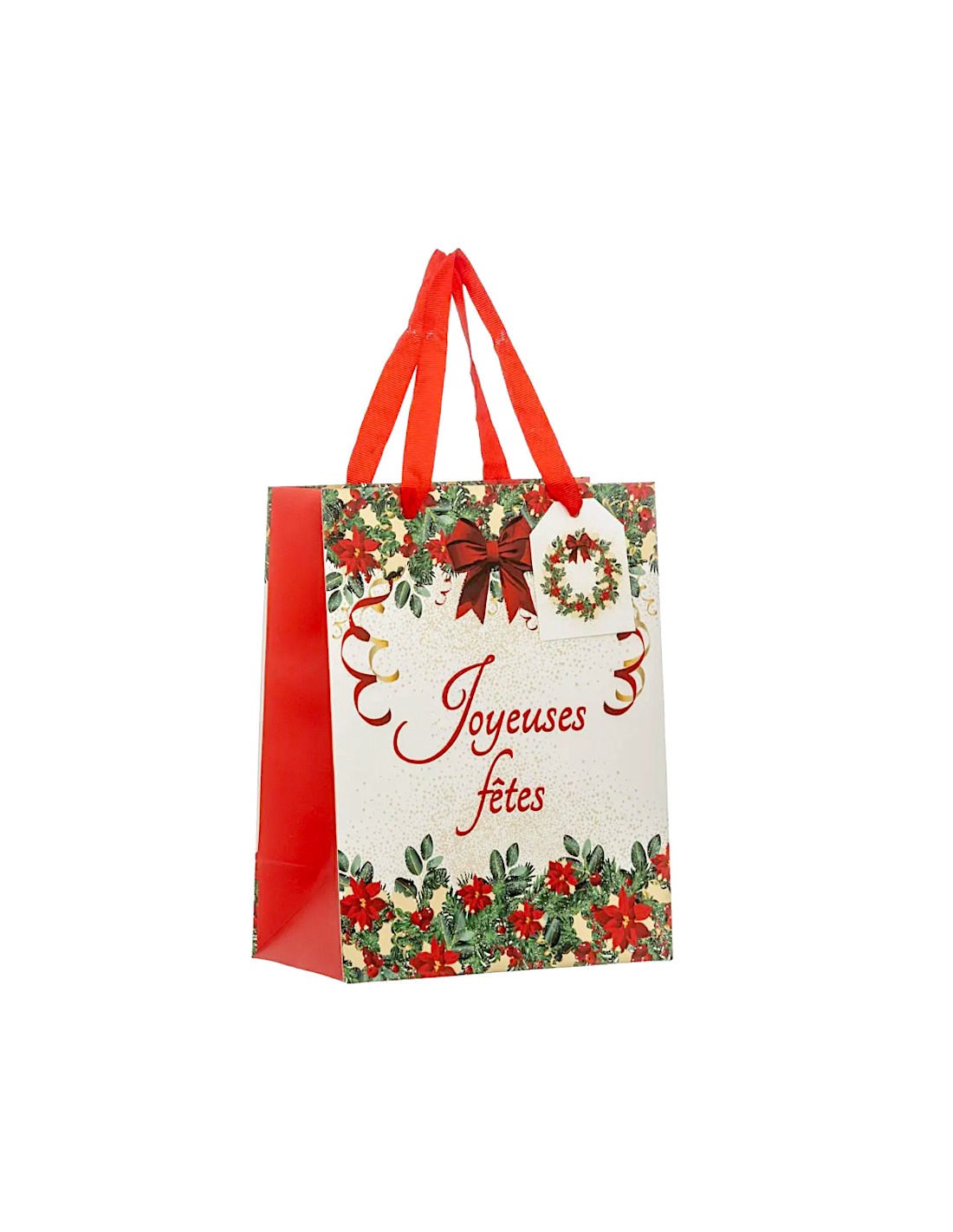 SACCHETTO REGALO NATALIZIO 18X10X23CM