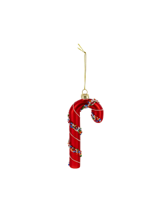 PENDENTE BASTONCINO VETRO 15CM ROSSO