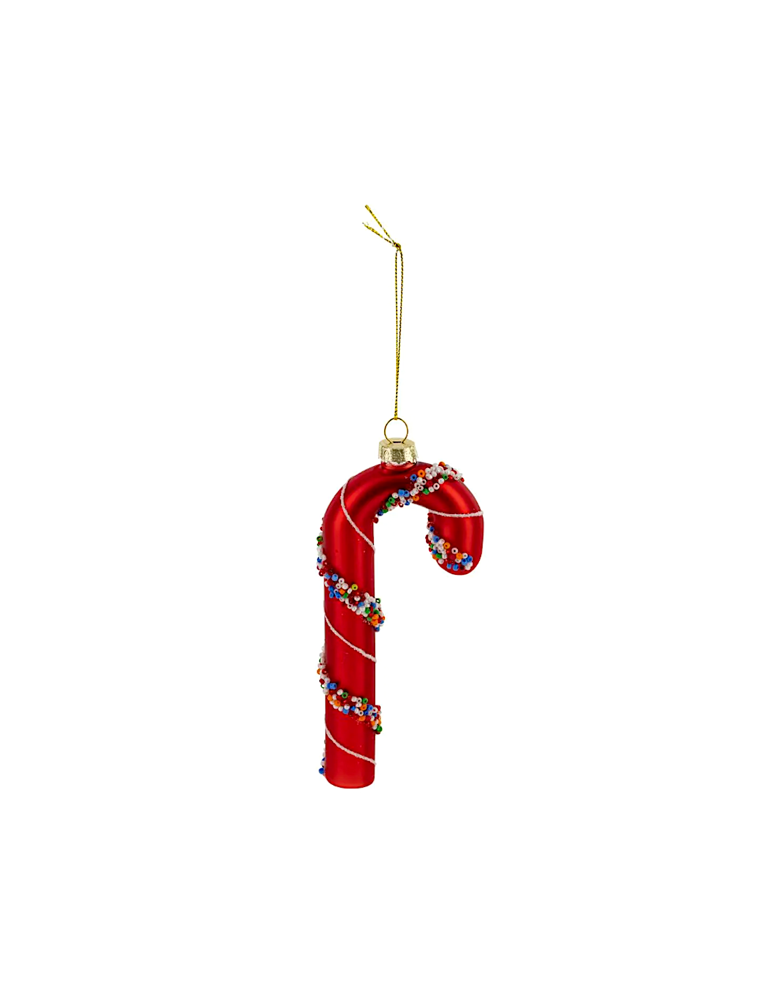 PENDENTE BASTONCINO VETRO 15CM ROSSO