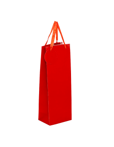 SACCHETTO PORTABOTTIGLIA 12X9X35CM ROSSO