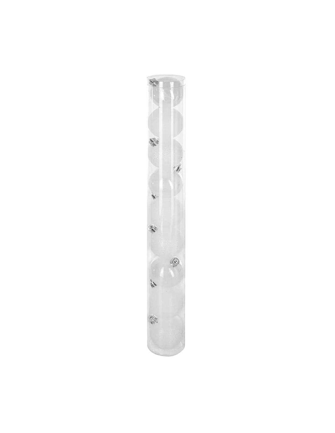 CONF 9 SFERE 6CM BIANCO PLASTICA