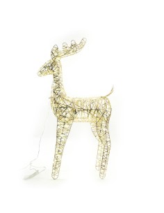 RENNA ORO METALLO 51X19X85CM CON 200 LUCI