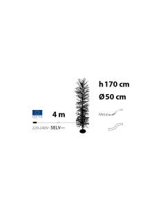 Albero Tiglio Slim Bianco H170cm con 1416 MicroLED FlashLED Diamond, Rami Modellabili 2
