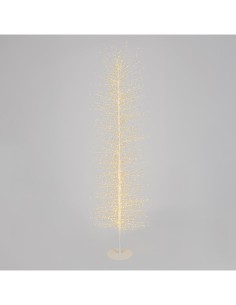 Albero Tiglio Slim Bianco H170cm con 1416 MicroLED FlashLED Diamond, Rami Modellabili