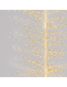 Albero Tiglio Slim Bianco H170cm con 1416 MicroLED FlashLED Diamond, Rami Modellabili