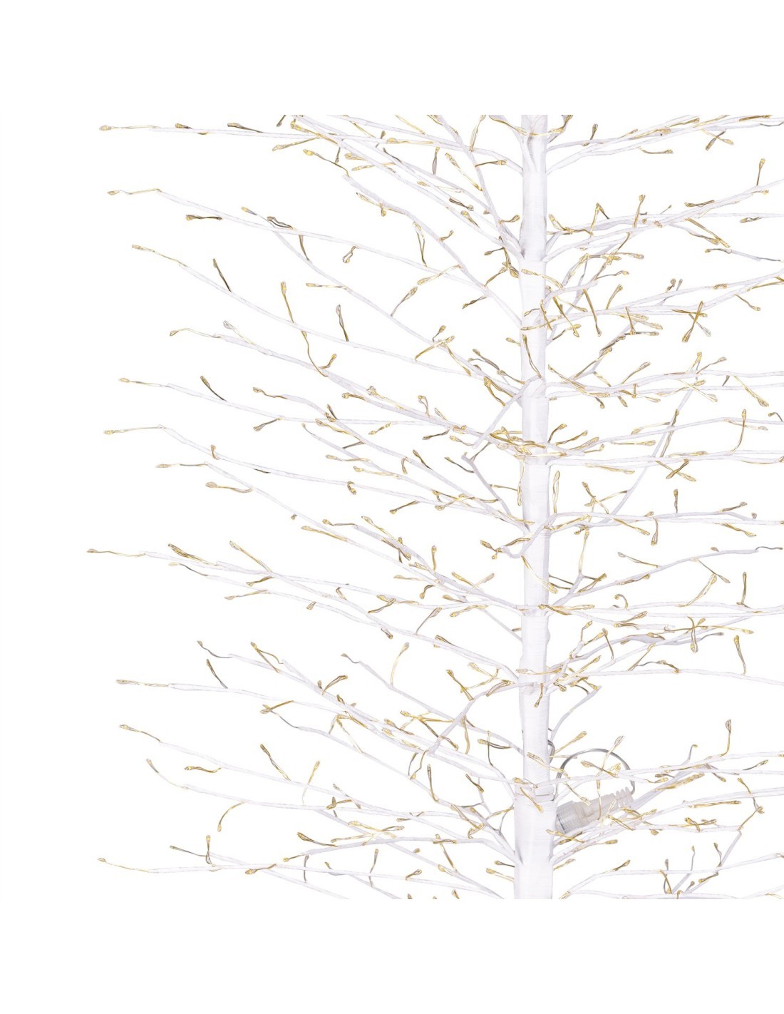 Albero Tiglio Slim Bianco H170cm con 1416 MicroLED FlashLED Diamond, Rami Modellabili