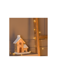 Catena Stelle 1,2m con 12 MicroLED Bianco Caldo CR2032 PDQ, Luci Decorative Natalizie