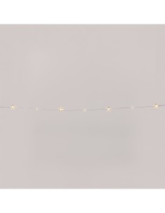 Catena Stelle 1,2m con 12 MicroLED Bianco Caldo CR2032 PDQ, Luci Decorative Natalizie