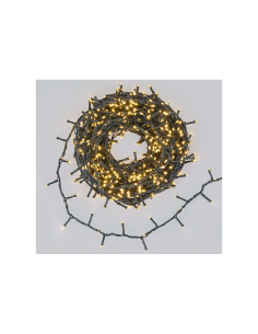 Catena MiniCluster Ø6cm 30m StarFall Light 1660 LED Bianco Caldo, Luci Natalizie Steady+Chasing