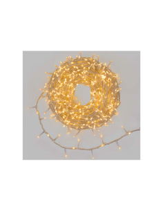 Catena MiniCluster Ø6cm 30m StarFall Light 1660 LED Bianco Caldo Cavo Trasparente