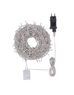 Catena MiniCluster Ø6cm 30m StarFall Light 1660 LED Bianco Caldo Cavo Trasparente