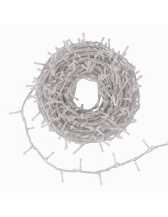 Catena MiniCluster Ø6cm 30m StarFall Light 1660 LED Bianco Caldo Cavo Trasparente