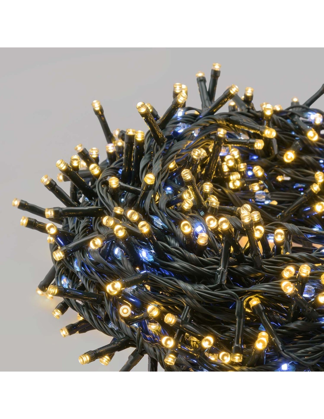 Catena MiniCluster Ø6cm 30m StarFall Light 1660 LED Bianco Caldo e Bianco