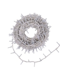 Catena MiniCluster Ø6cm 30m StarFall Light 1660 LED Bianco Caldo e Bianco, Cavo Trasparente