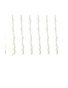 Tenda StarFall Light 460xH80cm 1152 LED Bianco Caldo con Cavo Trasparente