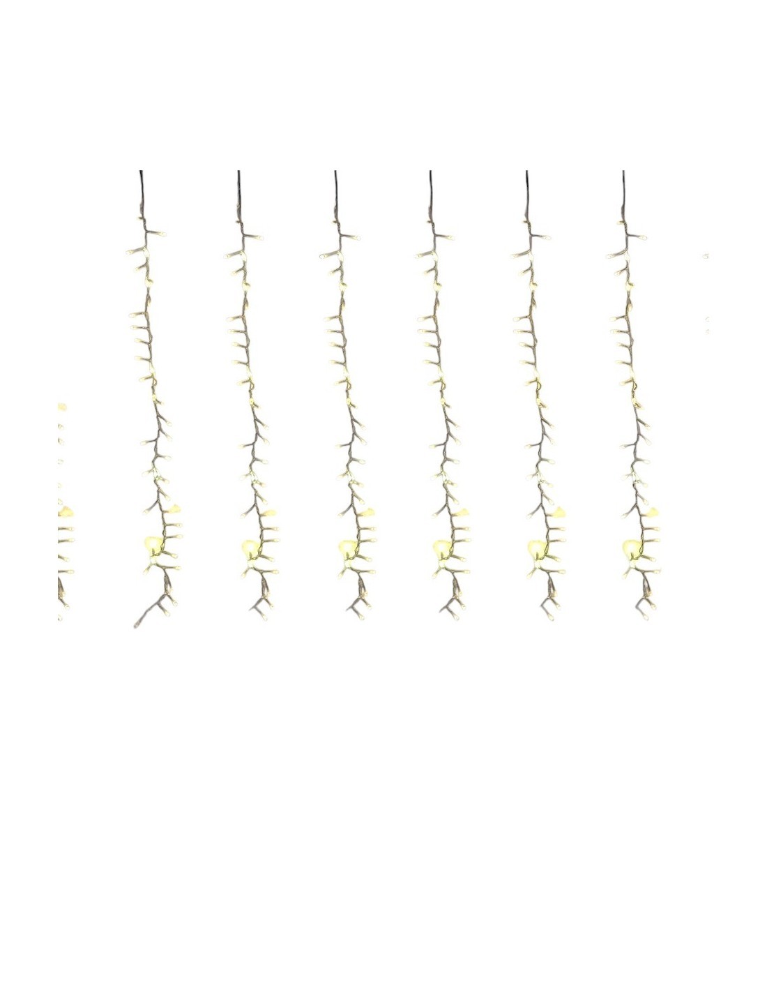 Tenda StarFall Light 460xH80cm 1152 LED Bianco Caldo con Cavo Trasparente