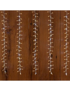 Tenda StarFall Light 460xH80cm 1152 LED Bianco Caldo e Bianco Cavo Trasparente