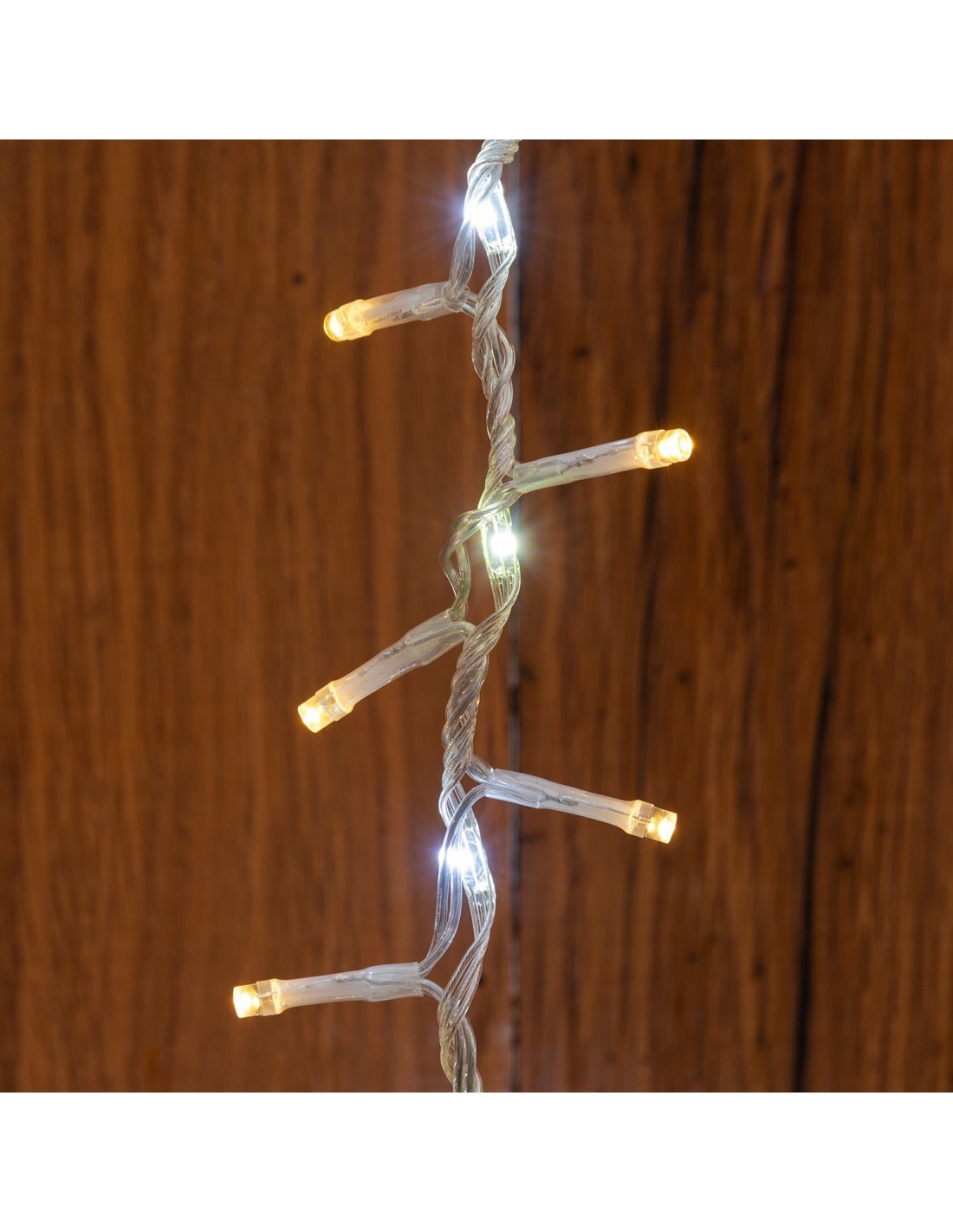 Tenda StarFall Light 460xH80cm 1152 LED Bianco Caldo e Bianco Cavo Trasparente