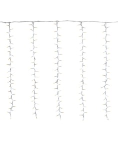 Tenda StarFall Light 460xH80cm 1152 LED Bianco Caldo e Bianco Cavo Trasparente