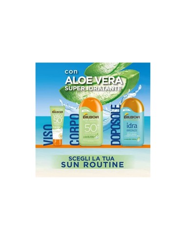 Bilboa Aloe Sensitive SPF 30, Latte Solare Alta per Pelli Sensibili, Formula con Aloe Vera, 200 ml