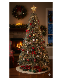 Albero di natale "Colosseo" 210cm con 350LED Bianco Caldo
