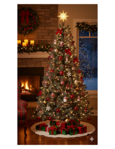 Albero di Natale "colosseo" altezza 270cm con 550 led bianco caldo