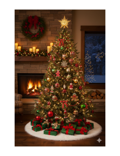 Albero di Natale Yellowstone H210cm con 1000 LED bianco caldo, abete artificiale realistico con giochi di luce