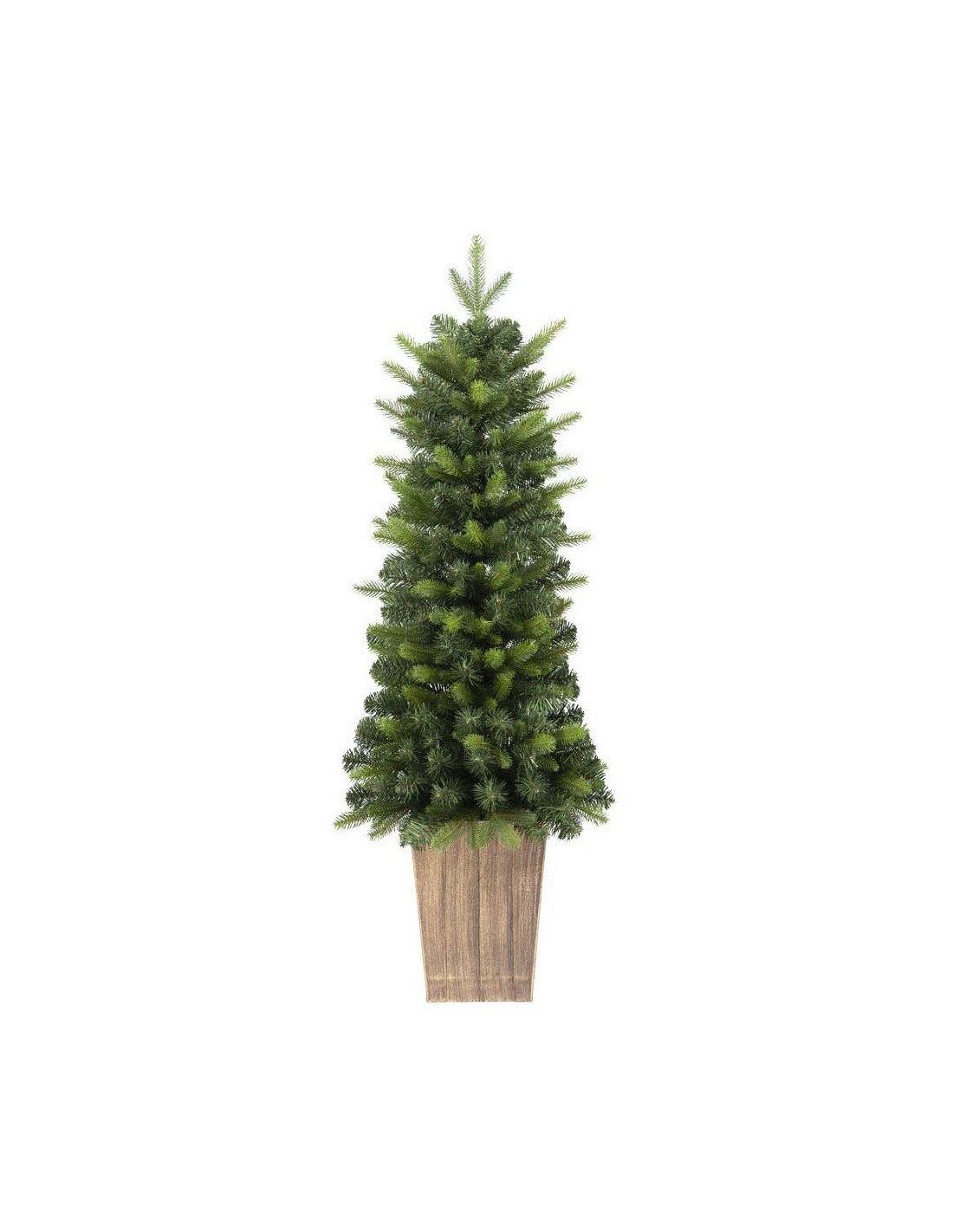 Pinetto di Natale in PE+PVC con vaso, albero artificiale realistico da interno ed esterno, decorazione elegante