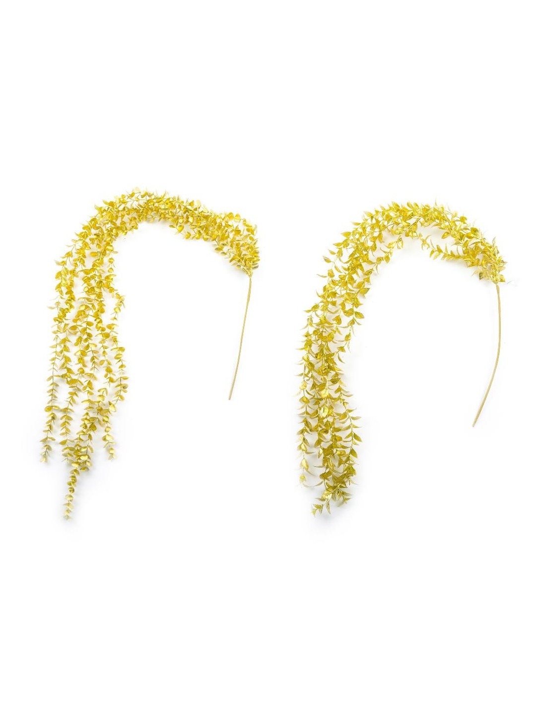 Cadente Natalizio con foglie oro in plastica, decorazione elegante per albero, ghirlande e tavola