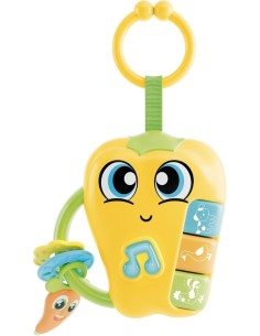 CAROTINA BABY PEPPER, SONAGLIO ELETTRONICO, MASSAGGIAGENGIVE, GIOCO SENSORIALE 0+, 13X6 CM