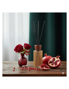 Diffusore strass di Natale 200ml vetro profumo melograno, fragranza natalizia elegante e fruttata per ambienti