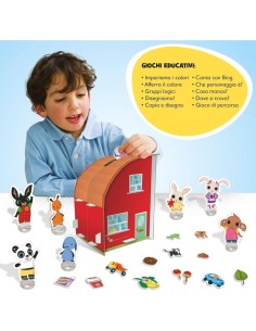BING, CASETTA DEI GIOCHI EDUCATIVI, INTERATTIVA, MUSICALE, LUMINOSA, 30X25X20 CM, GIOCO PER BAMBINI