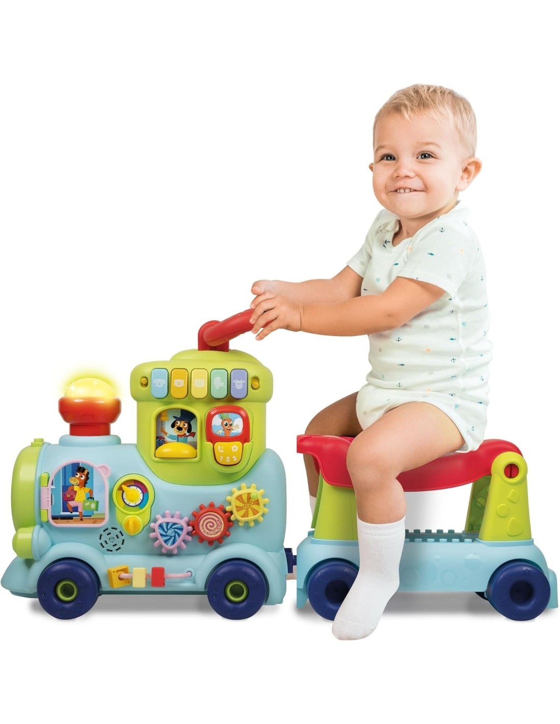 TRENINO CAVALCABILE CAROTINA BABY, INTERATTIVO, EDUCATIVO, LUMINOSO, SUONI, LISCIANI GIOCHI