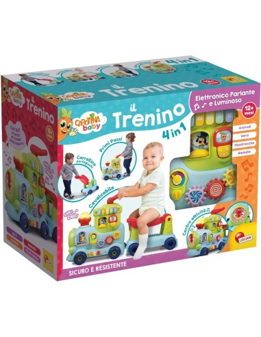 TRENINO CAVALCABILE CAROTINA BABY, INTERATTIVO, EDUCATIVO, LUMINOSO, SUONI, LISCIANI GIOCHI