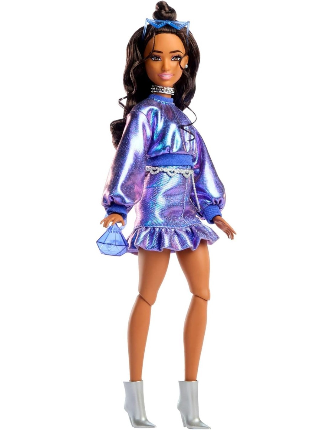 BARBIE  BAMBOLA DELUXE CON TOP E GONNA BLU